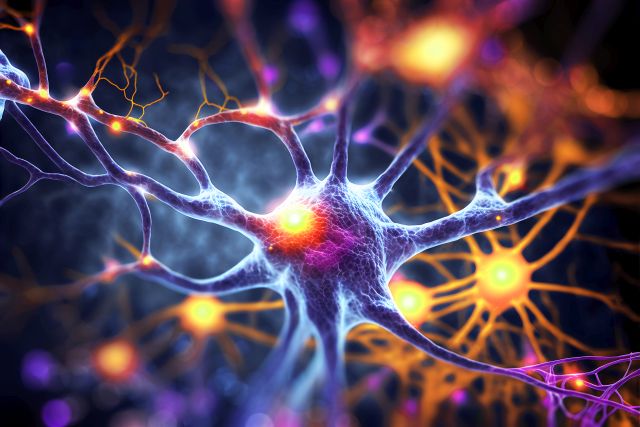 Mit Licht bestrahlte Zellen