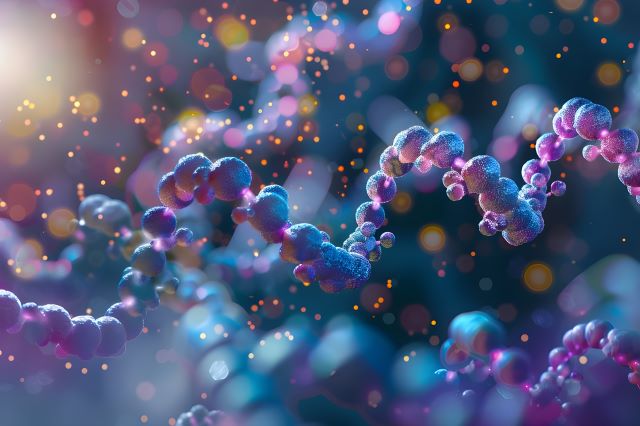 Digitale Darstellung von menschlichen Lungen in einem futuristischen medizinischen Stil.