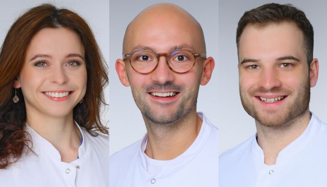 Dr. Richard Weiten, Dr. Juliane Richter und Julian Heidenreich bei der Preisverleihung des NRW-Urologenkongresses 2025