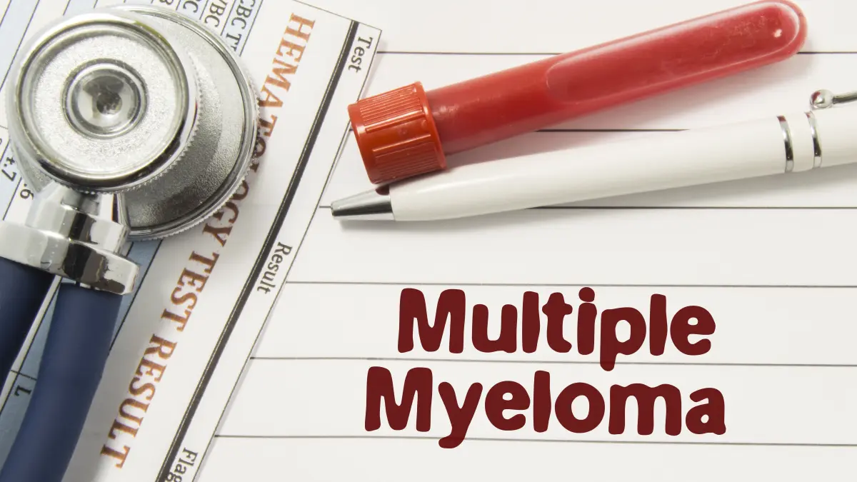 Darstellung eines hämatologischen Testergebnisses mit Fokus auf Multiple Myelom.