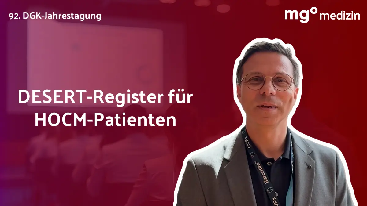 PD Dr. Thorsten Lawrenz spricht über das DESERT-Register für HOCM-Patienten auf der 92. DGK-Jahrestagung