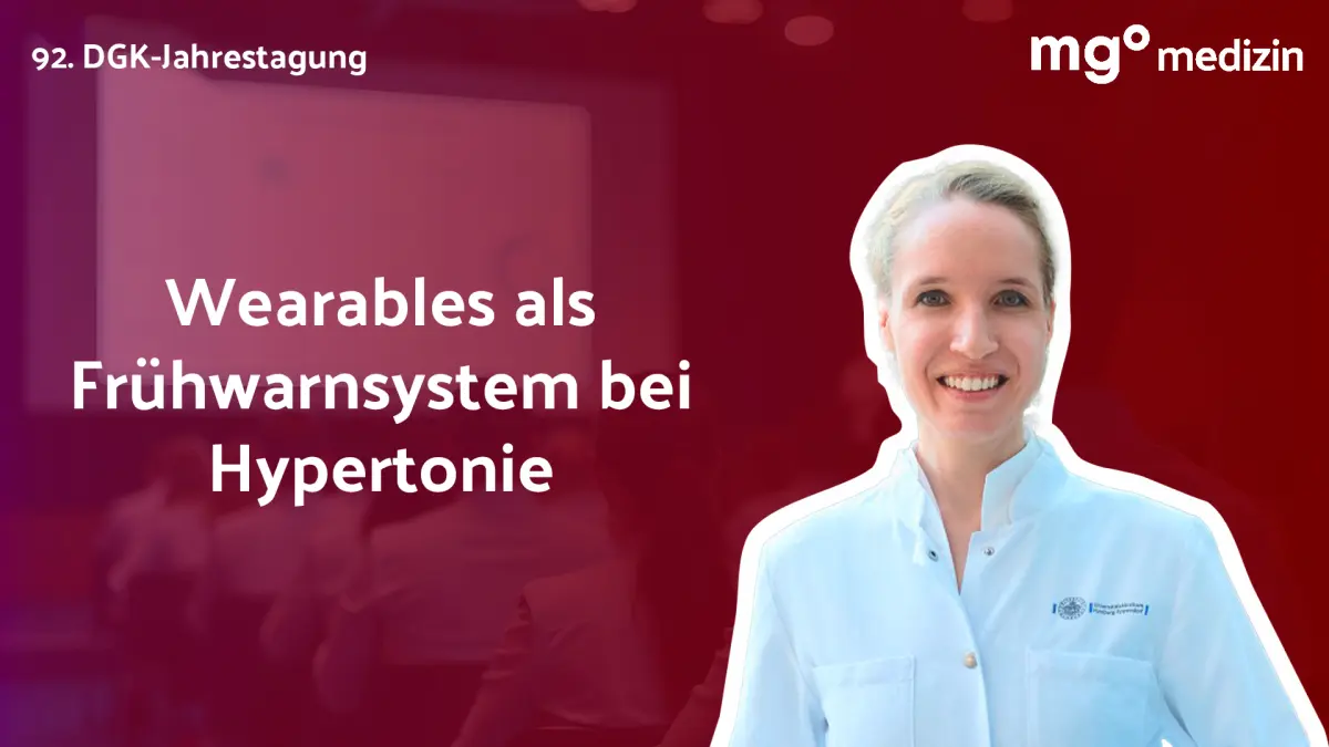 Prof. Dr. Christina Magnussen spricht über Wearables und Bluthochdruck-Screening als Frühwarnsystem in der Kardiologie auf der DGK-Jahrestagung