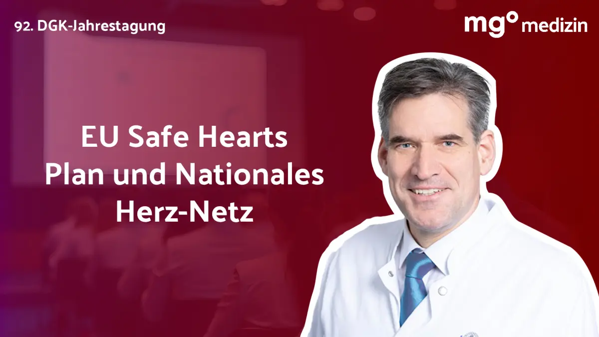 Prof. Dr. Stefan Blankenberg spricht über den EU Safe Hearts Plan, das nationale Herznetz und die Digitalisierung der Kardiologie auf der 92. DGK-Jahrestagung