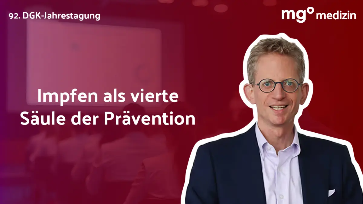Prof. Stephan H. Schirmer spricht über den Zusammenhang von Impfungen und kardiovaskulärem Schutz bei Grippe, RSV und Gürtelrose auf der 92. DGK-Jahrestagung