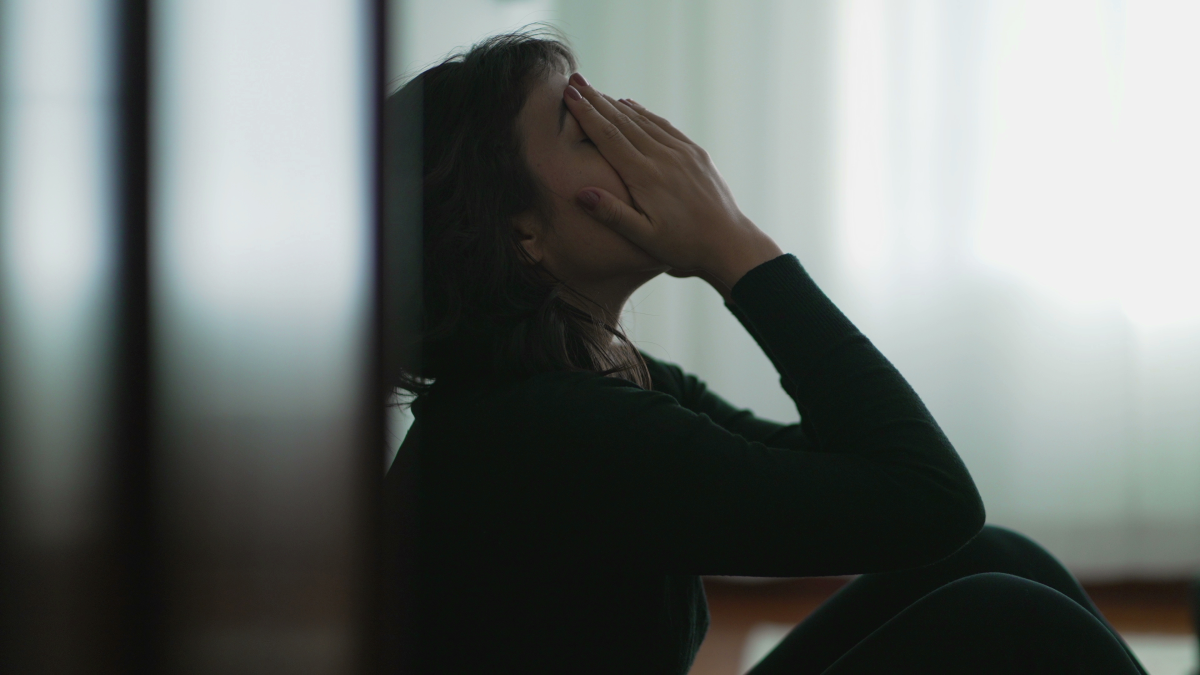 Frau mit Depressionen